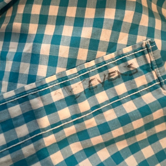 J. Crew Teal Gingham Button Down Shirt - Picture 6 of 6